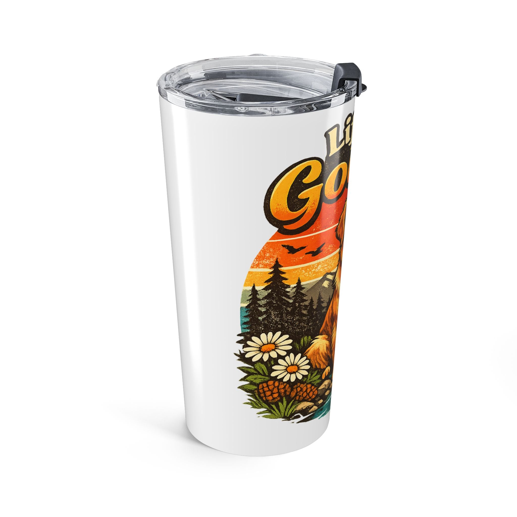 Life Is Golden 20oz Tumbler – Golden Retriever Travel Mug
