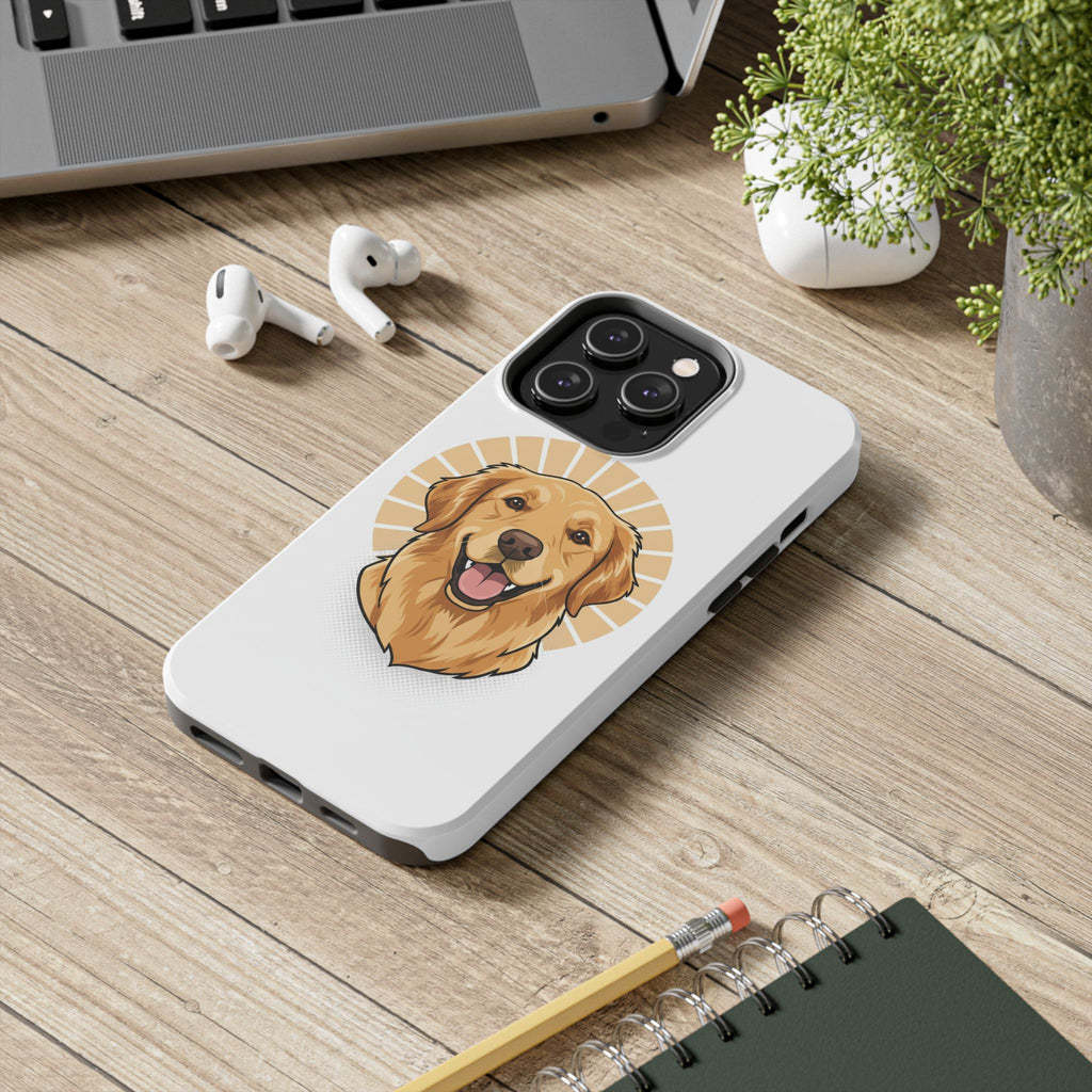 Golden Retriever Tough Phone Case — Cute Smiling Dog Protective Phone Cover
