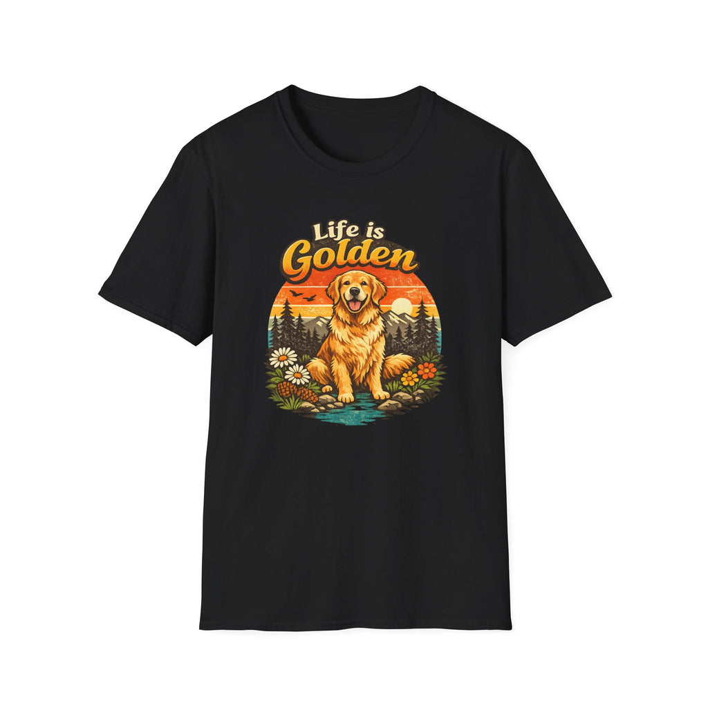 Life Is Golden Golden Retriever T-Shirt