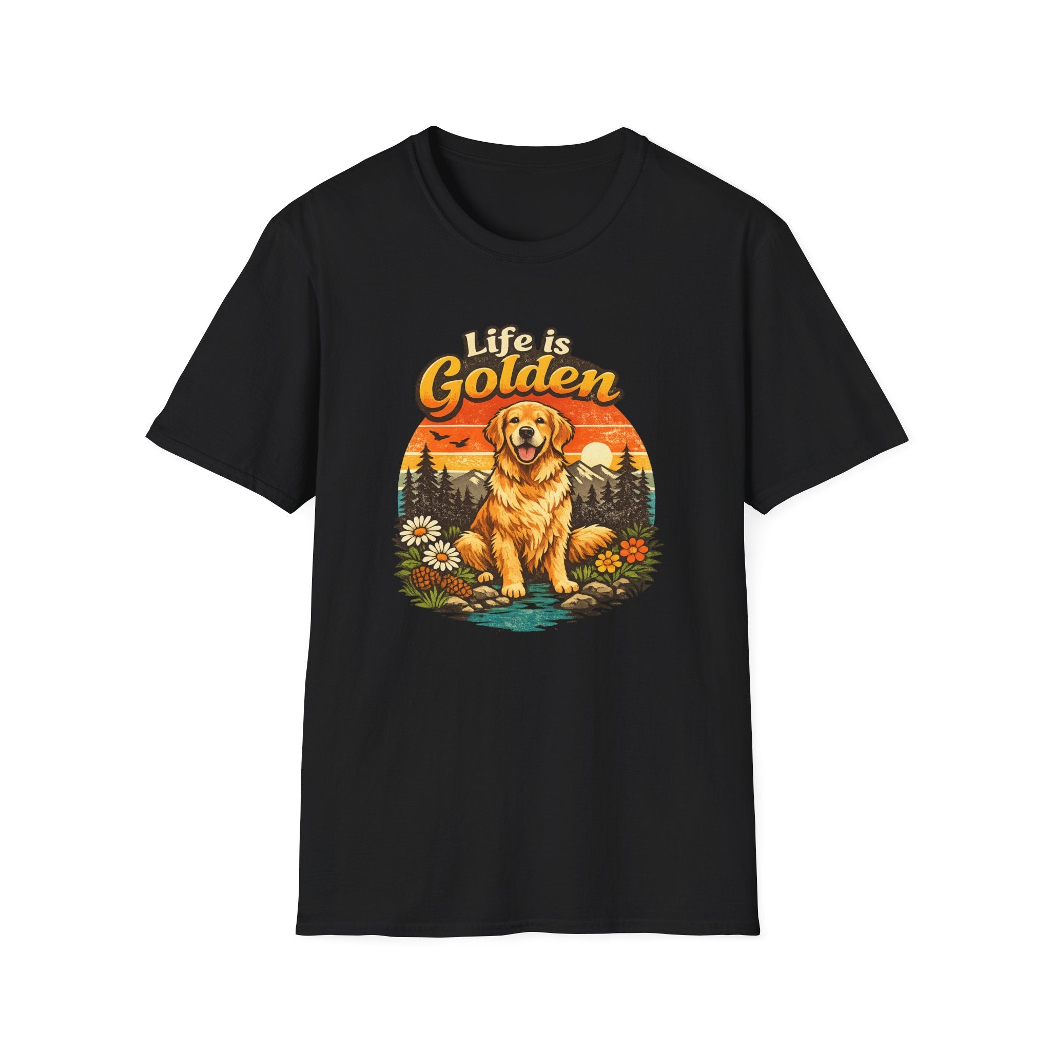 Life Is Golden Golden Retriever T-Shirt