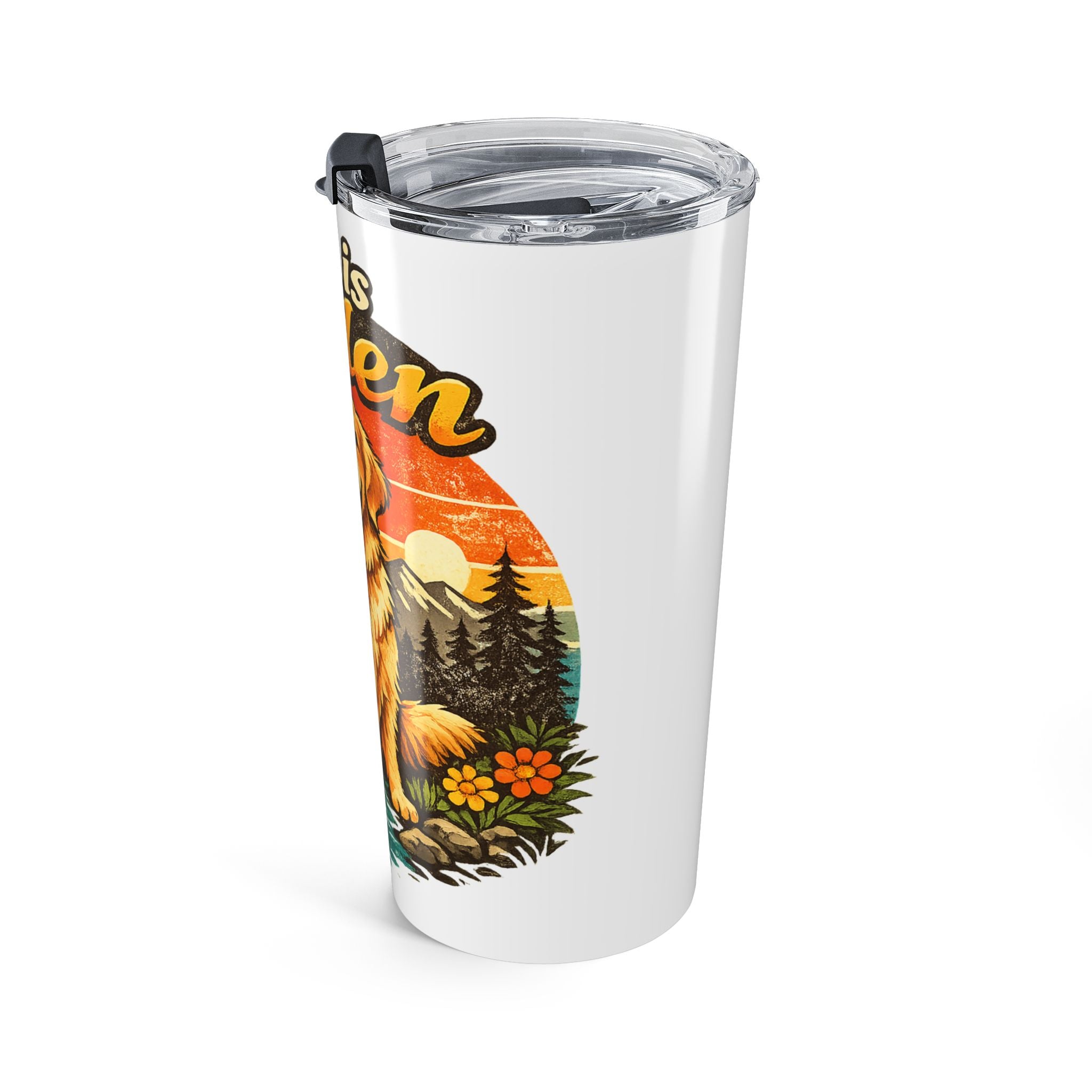 Life Is Golden 20oz Tumbler – Golden Retriever Travel Mug