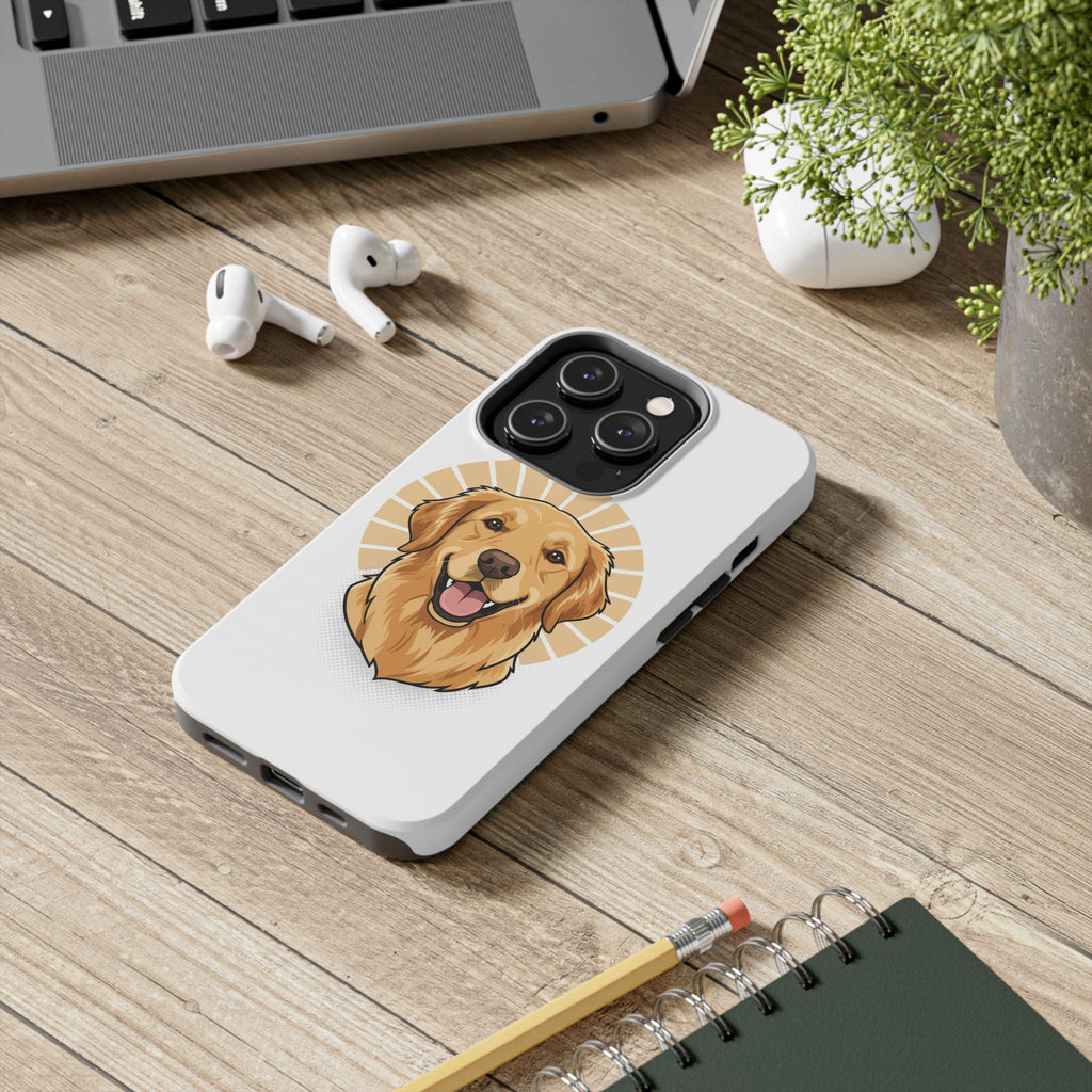 Golden Retriever Tough Phone Case — Cute Smiling Dog Protective Phone Cover