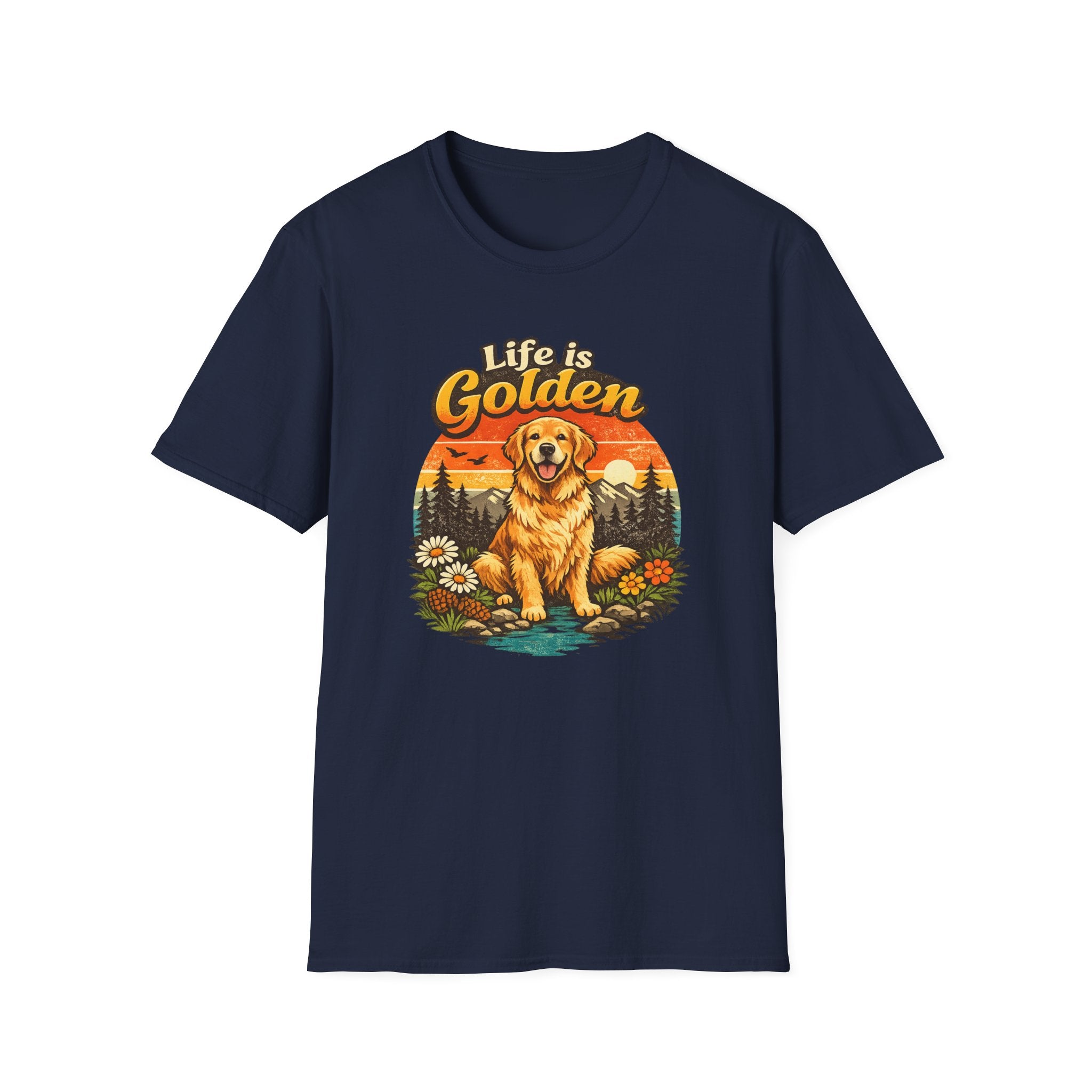 Life Is Golden Golden Retriever T-Shirt
