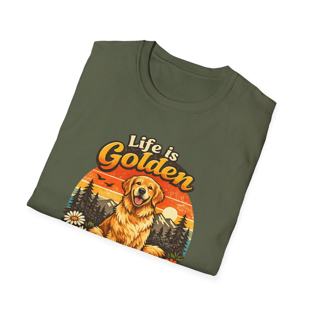 Life Is Golden Golden Retriever T-Shirt