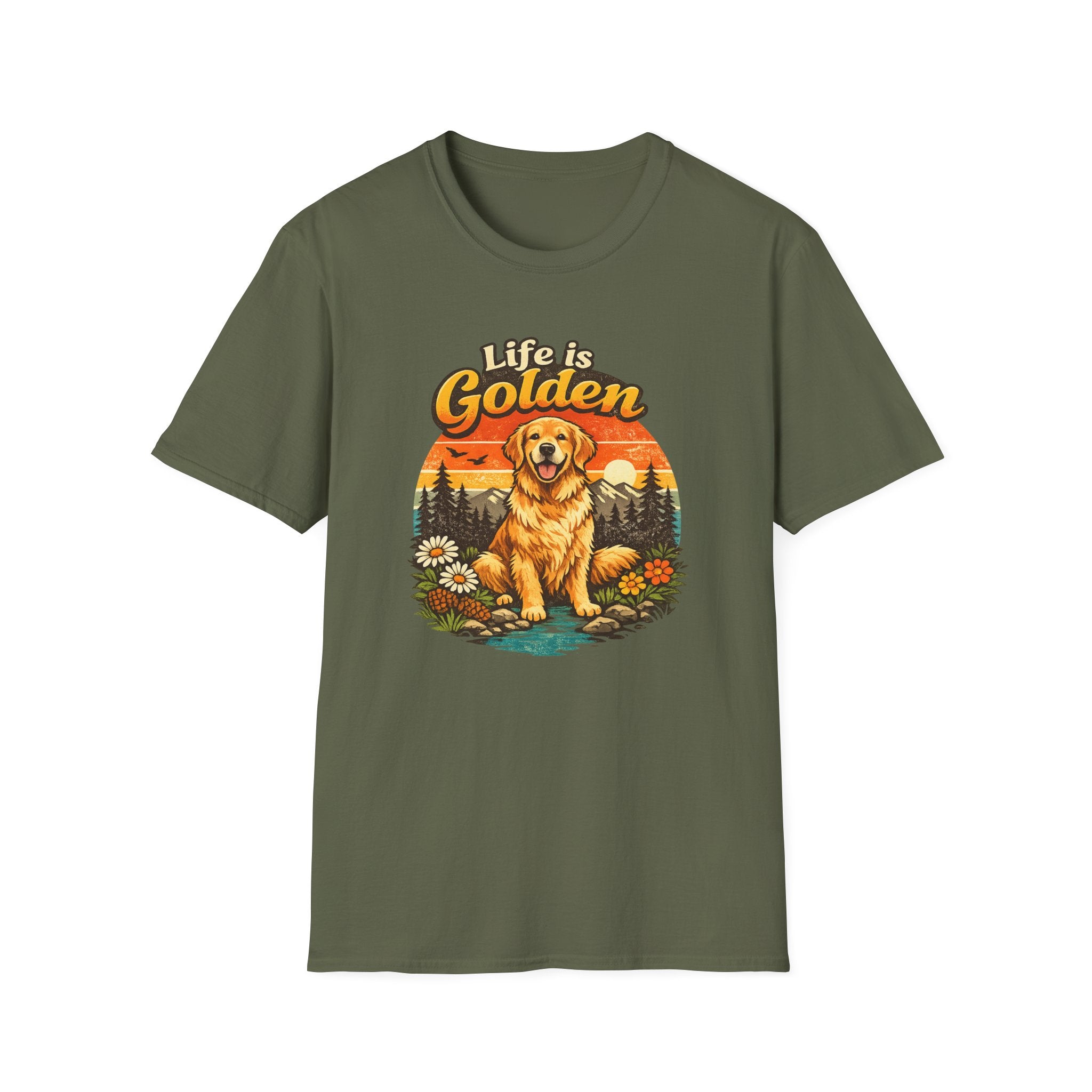 Life Is Golden Golden Retriever T-Shirt