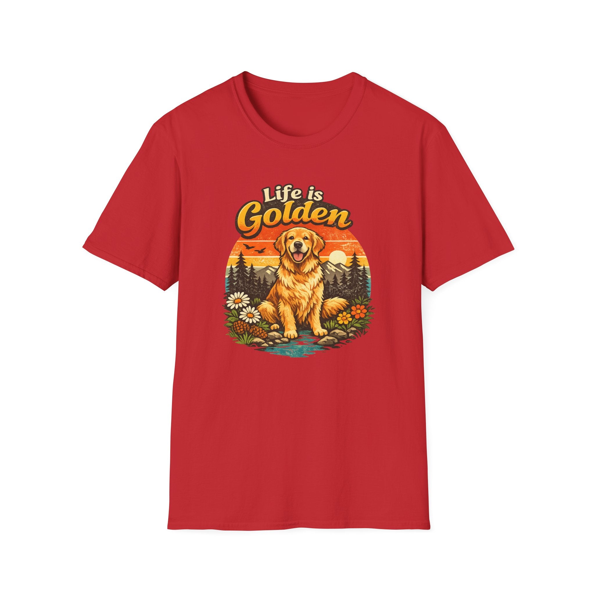 Life Is Golden Golden Retriever T-Shirt