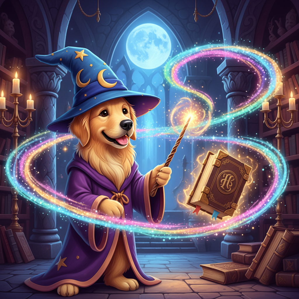 Disney golden retriever wizard
